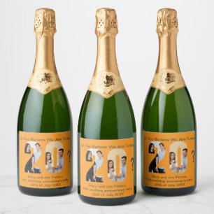 Étiquettes Pour Bouteilles De Vin Mousseux Pouvez-vous croire qu'on a 20 ans ? Photo