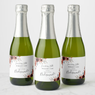Étiquettes Pour Bouteilles De Vin Mousseux Proposition d'Élégante demoiselle Florale Printemp