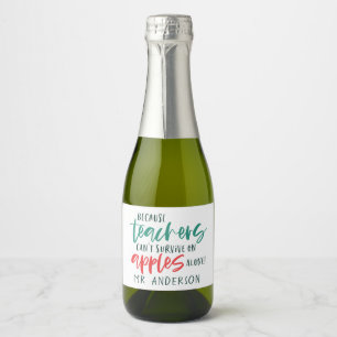 Étiquettes Pour Bouteilles De Vin Mousseux Puisque les professeurs ne peuvent pas survivre