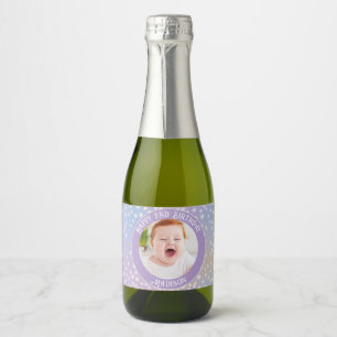 Étiquettes Pour Bouteilles De Vin Mousseux Rainbow Little Stars Enfants Photo Anniversaire