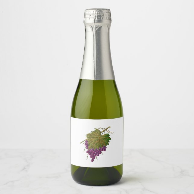 Étiquettes Pour Bouteilles De Vin Mousseux Raisins (Devant)