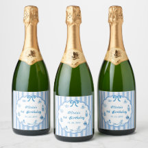Rayures bleues dessinées à la main pour l'annivers