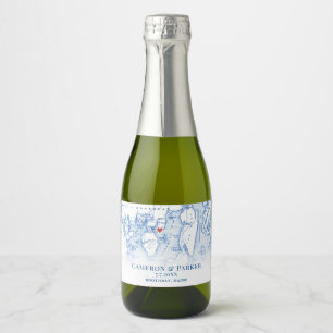 Étiquettes Pour Bouteilles De Vin Mousseux Résort de Linekin Bay Maine Mariage Petite Bouteil
