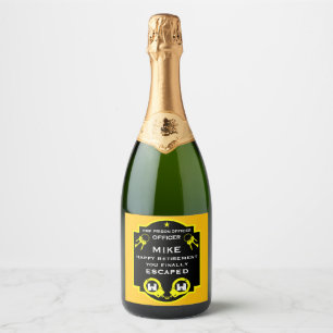 Étiquettes Pour Bouteilles De Vin Mousseux Retraite de l'agent pénitentiaire HMP