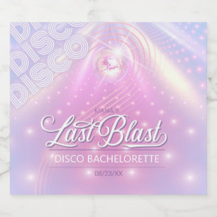 Étiquettes Pour Bouteilles De Vin Mousseux Retro Dernière Explosion Disco Enterrement de Vie