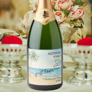 Étiquettes Pour Bouteilles De Vin Mousseux Rien De fantaisie Juste Aimer Élégant Mariage