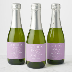 Étiquettes Pour Bouteilles De Vin Mousseux Rien de Fantaisie Juste Amour Minimaliste Mariage
