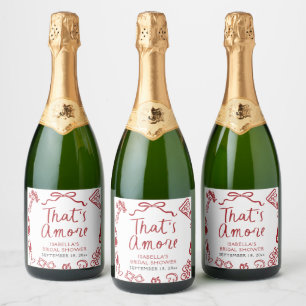 Étiquettes Pour Bouteilles De Vin Mousseux Rouge Italien C'est l'Amour Pizza Pâtes Réception