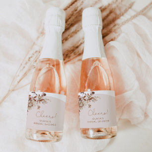 Étiquettes Pour Bouteilles De Vin Mousseux Rustique automne nuptiale douche Sparkling Vin éti