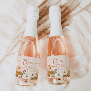 Étiquettes Pour Bouteilles De Vin Mousseux Rustique automne nuptiale douche Sparkling Vin éti