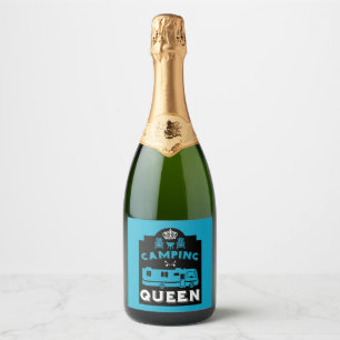 Étiquettes Pour Bouteilles De Vin Mousseux RV Camping Queen USA