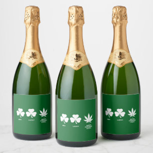 Étiquettes Pour Bouteilles De Vin Mousseux Saint Patricks Funny Party pour les gars