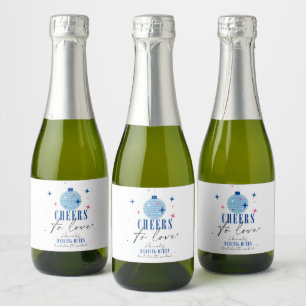 Étiquettes Pour Bouteilles De Vin Mousseux Santorin Bougainville à carreaux bleus enterrement