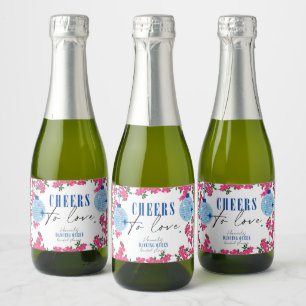Étiquettes Pour Bouteilles De Vin Mousseux Santorin Bougainvillée musicale Mini cadeau de fêt