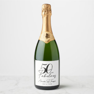 Étiquettes Pour Bouteilles De Vin Mousseux Scénario 50 ans et Fabulueux Fête d'anniversaire 5
