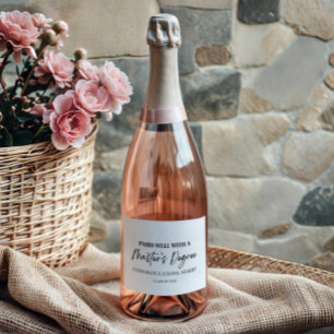 Étiquettes Pour Bouteilles De Vin Mousseux Se Paire Bien Avec Un Cadeau De Diplôme De Master