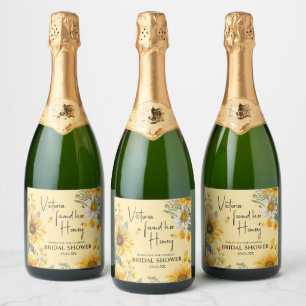 Étiquettes Pour Bouteilles De Vin Mousseux Simple Elle a trouvé sa Baby Shower de mariage abe