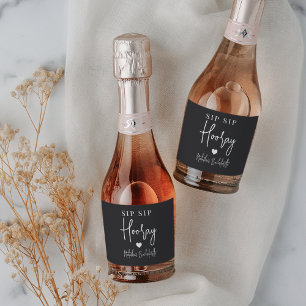 Étiquettes Pour Bouteilles De Vin Mousseux Sip Sip Hooray Bachelorette Party Favoriser