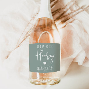 Étiquettes Pour Bouteilles De Vin Mousseux Sip Sip Hooray Bachelorette Party Favoriser