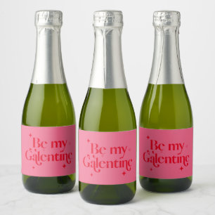 Étiquettes Pour Bouteilles De Vin Mousseux Soyez Mon Ami Galentine Valentine Red Pink