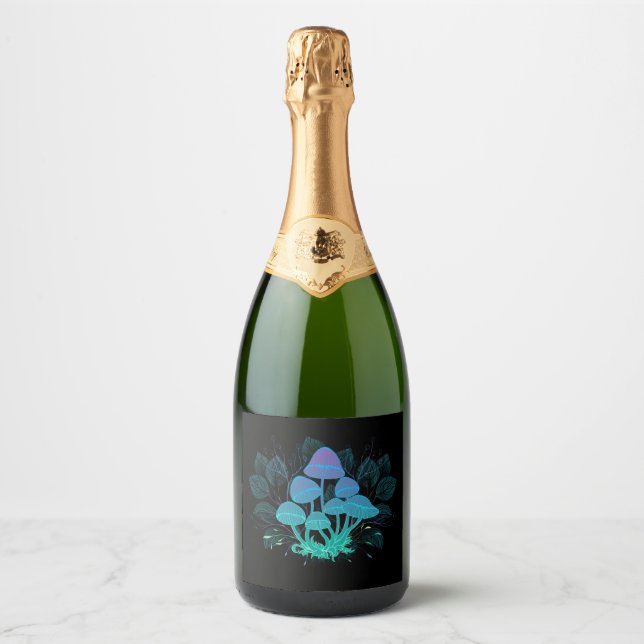 Étiquettes Pour Bouteilles De Vin Mousseux Tabourets dans Bushes (Devant)