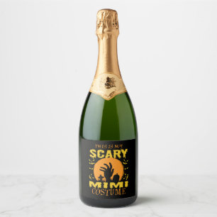 Étiquettes Pour Bouteilles De Vin Mousseux This Is My Scary Mimi Costume Halloween
