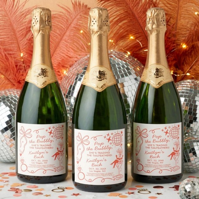 Étiquettes Pour Bouteilles De Vin Mousseux This Wife Is A Showgirl Bachelorette Party (Créateur téléchargé)