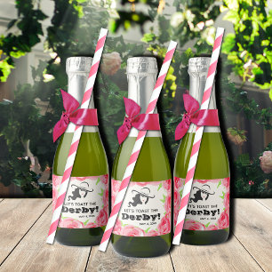 Étiquettes Pour Bouteilles De Vin Mousseux Toast le Derby ! Rose