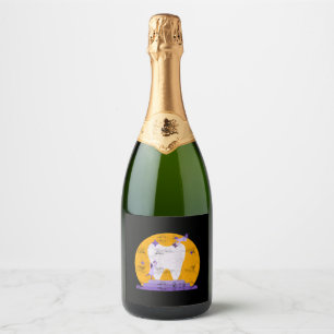 Étiquettes Pour Bouteilles De Vin Mousseux Tooth Dental Hygiène Dentiste Dentist Halloween Co