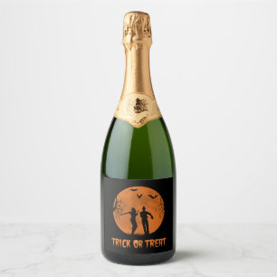 Étiquettes Pour Bouteilles De Vin Mousseux Trace Ou Traiter Halloween Salsa Dance Hommes Femm