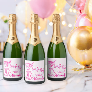 Étiquettes Pour Bouteilles De Vin Mousseux Trendy Rose Dirty Thirty 30e Anniversaire