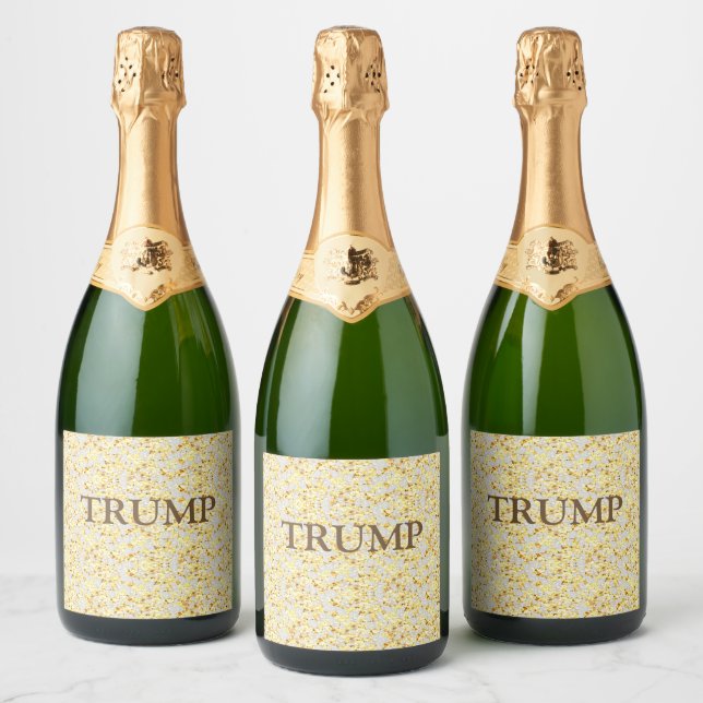 ÉTIQUETTES POUR BOUTEILLES DE VIN MOUSSEUX TRUMP (Bouteilles)