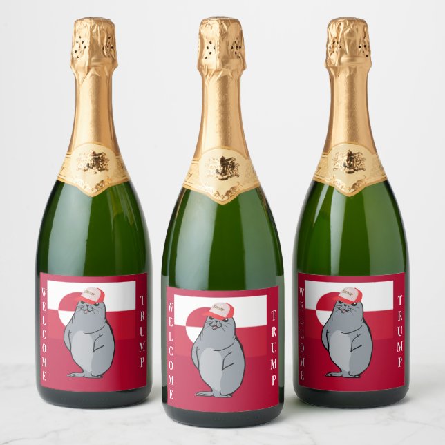 ÉTIQUETTES POUR BOUTEILLES DE VIN MOUSSEUX TRUMP (Bouteilles)