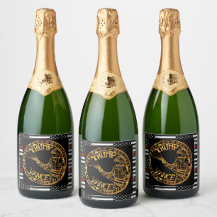 ÉTIQUETTES POUR BOUTEILLES DE VIN MOUSSEUX TRUMP 2024