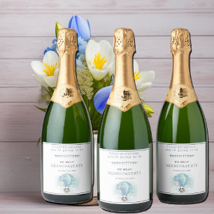 Étiquettes Pour Bouteilles De Vin Mousseux Tu vas devenir grand-parents Panda Balloon