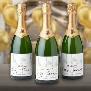 Étiquettes Pour Bouteilles De Vin Mousseux Twinkle Twinkle Little Star Baby Shower Neutre