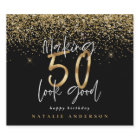 Typographie moderne or parties scintillant chic 50