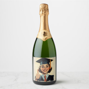 Étiquettes Pour Bouteilles De Vin Mousseux Un bon diplômé donne un coup de pouce