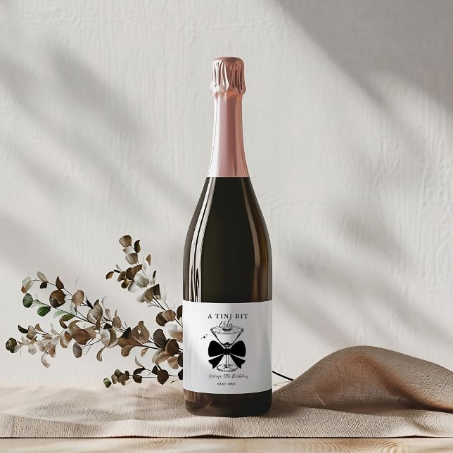 Étiquettes Pour Bouteilles De Vin Mousseux Un Martini Un Peu Plus Ancien (Créateur téléchargé)