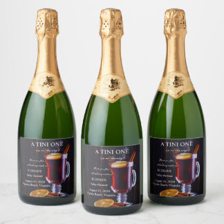 Étiquettes Pour Bouteilles De Vin Mousseux Un tout petit Baby Shower pétillant
