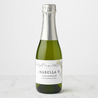 Étiquettes Pour Bouteilles De Vin Mousseux Une soirée d'anniversaire tout en blanc