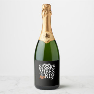 Étiquettes Pour Bouteilles De Vin Mousseux Vibes éffrayantes uniquement Halloween Sloth T-Shi