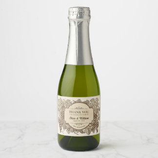 Étiquettes Pour Bouteilles De Vin Mousseux Vignoble Antique de Vigne Vierge