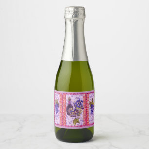 Étiquettes Pour Bouteilles De Vin Mousseux Vin Et Raisins Provence Pique-Nique Pointillisme