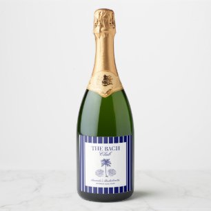 Étiquettes Pour Bouteilles De Vin Mousseux Vintage Le Club Bach Marin Enterrement de Vie de J