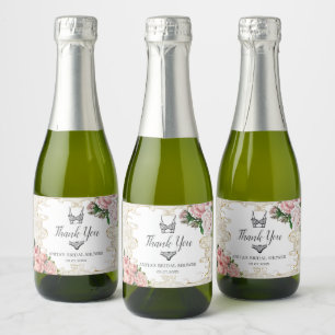 Étiquettes Pour Bouteilles De Vin Mousseux Vintage Rose Lingerie Fête des mariées Favoriser