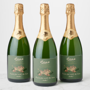 Étiquettes Pour Bouteilles De Vin Mousseux Week-end d'aventure pour l'enterrement de vie de j