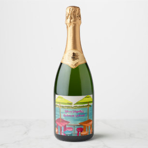 Étiquettes Pour Bouteilles De Vin Mousseux Week-end de célibataire aux vibes de Key West