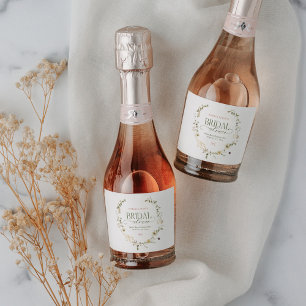 Étiquettes Pour Bouteilles De Vin Mousseux Whimsal Fairytale Garden & Bows Fête des mariées