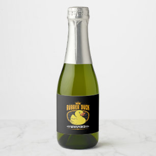 Étiquettes Pour Bouteilles De Vin Mousseux Whisperer de canards en caoutchouc
